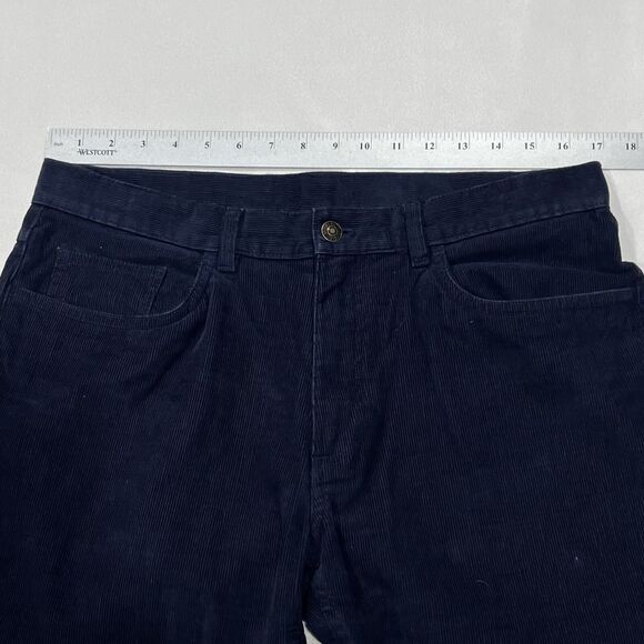 Brooks Brothers 346 Pants Men Blue Cotton Corduroy Chino Straight Leg Size 34X32 - Picture 9 of 12